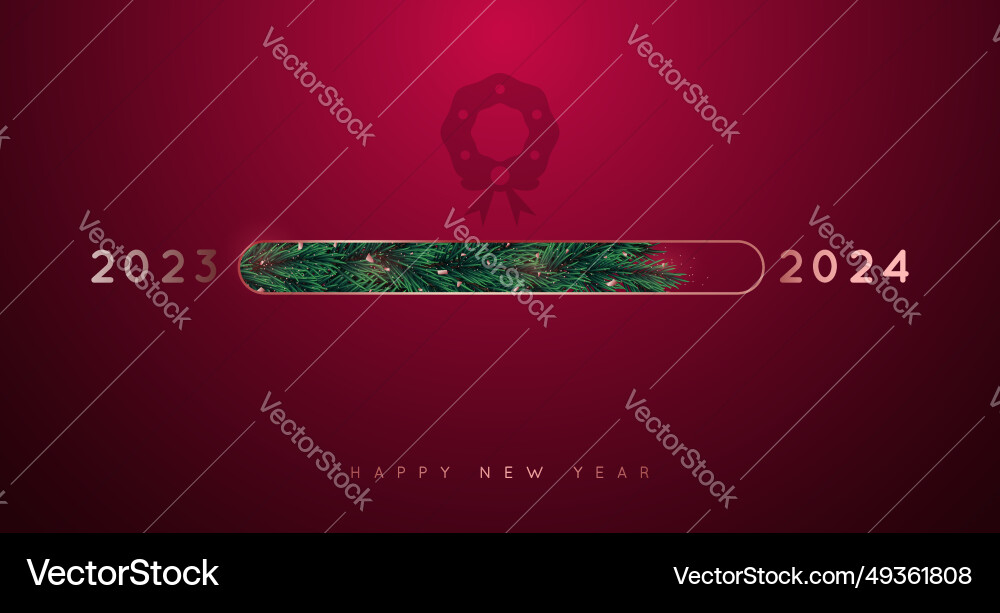 Christmas Loading Bar - Festive Tree vector image