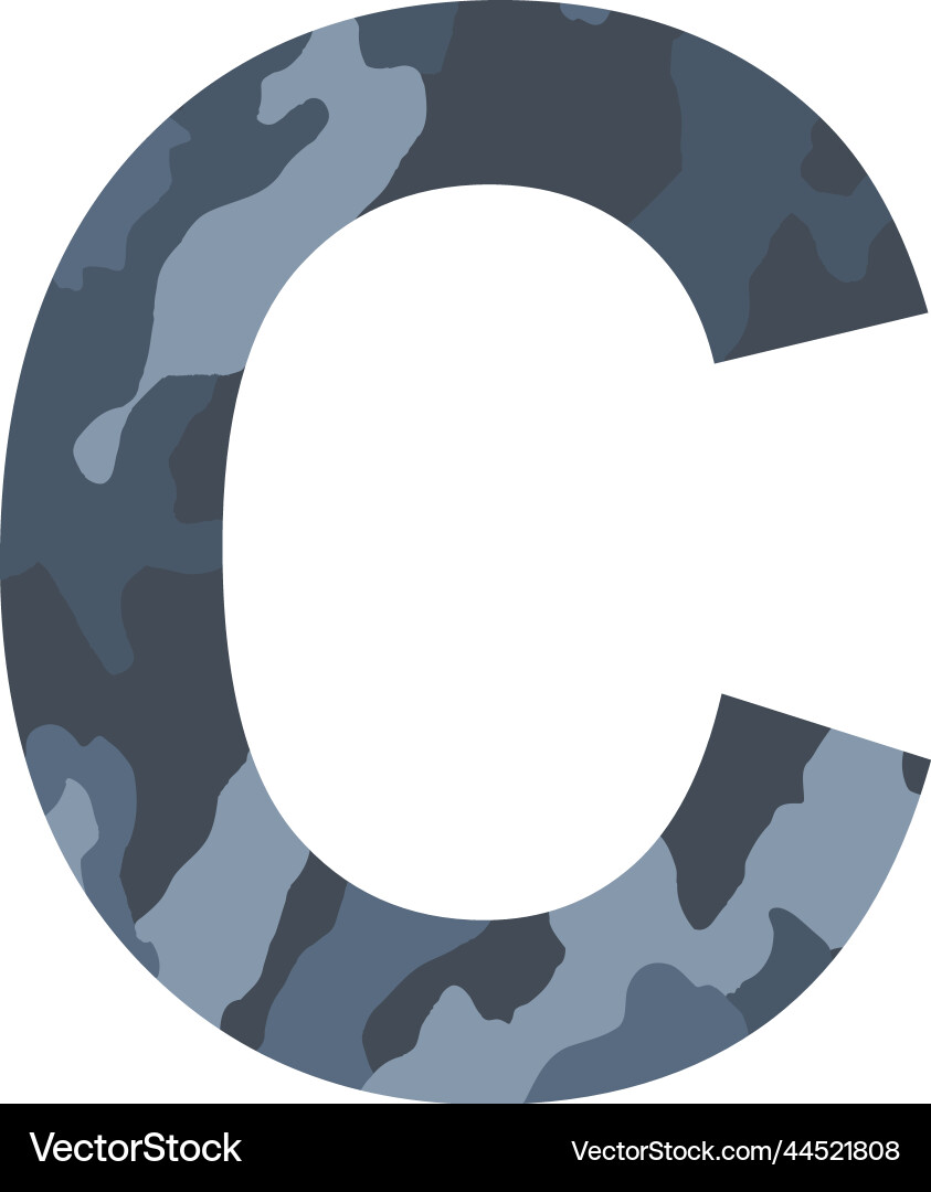 Englisch alphabet letter c khaki style isoliert Englisch alphabet letter c khaki style isoliert vektorbild