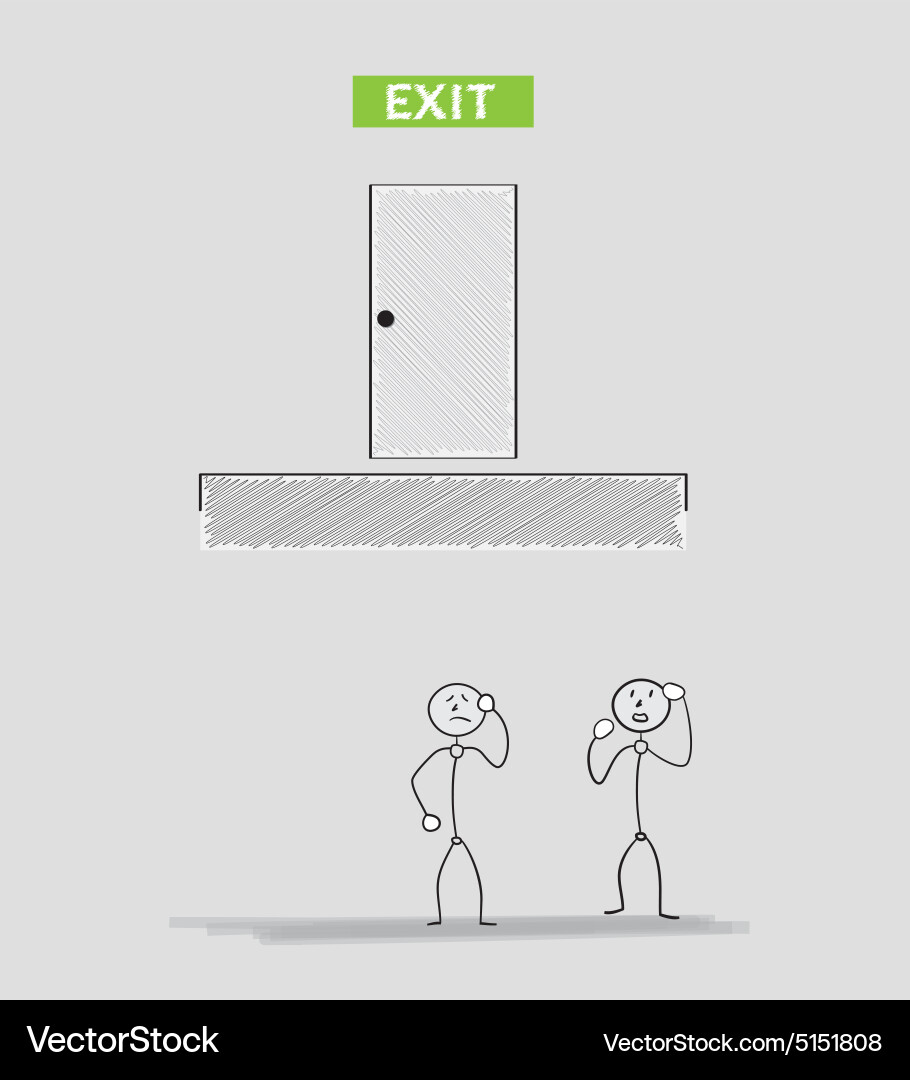 Exit door Vector Image