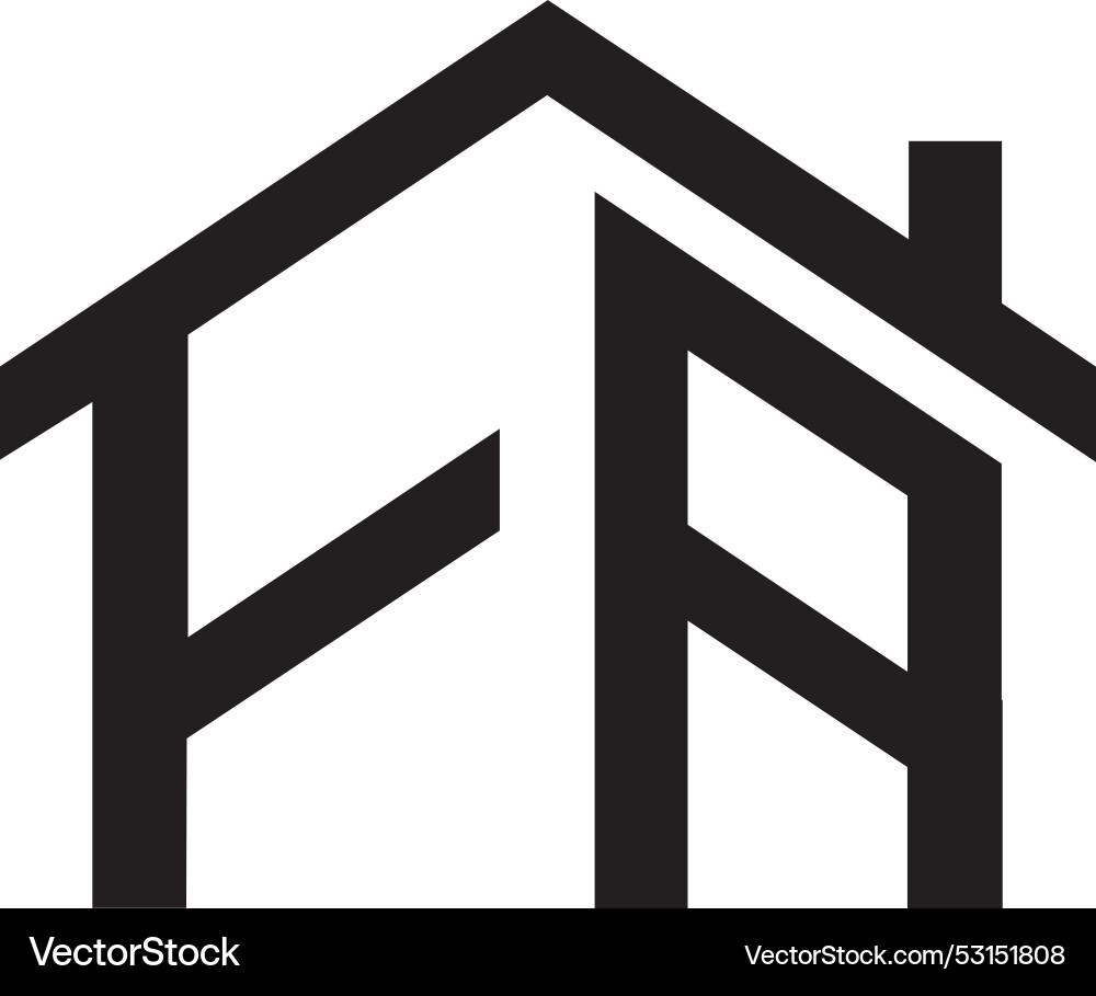 Fa roofing logo Royalty Free Vector Image - VectorStock