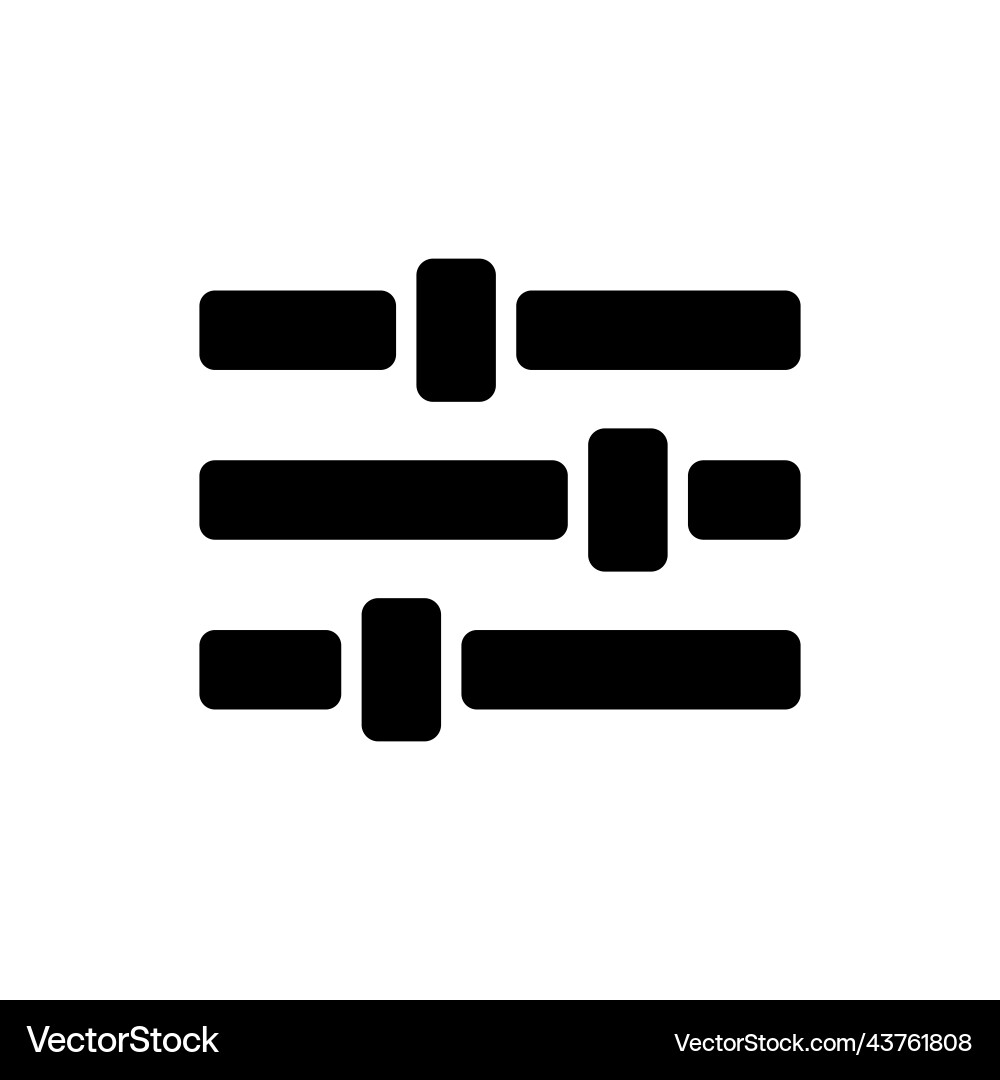 Filter control isolated minimal icon settings Filter control isolated minimal icon settings vector image