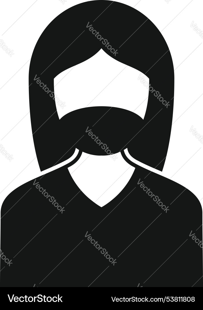 Frau avatar Ikone mit langem Ärmel Hemd mit v Frau avatar Ikone mit langem Ärmel Hemd mit v vektorbild