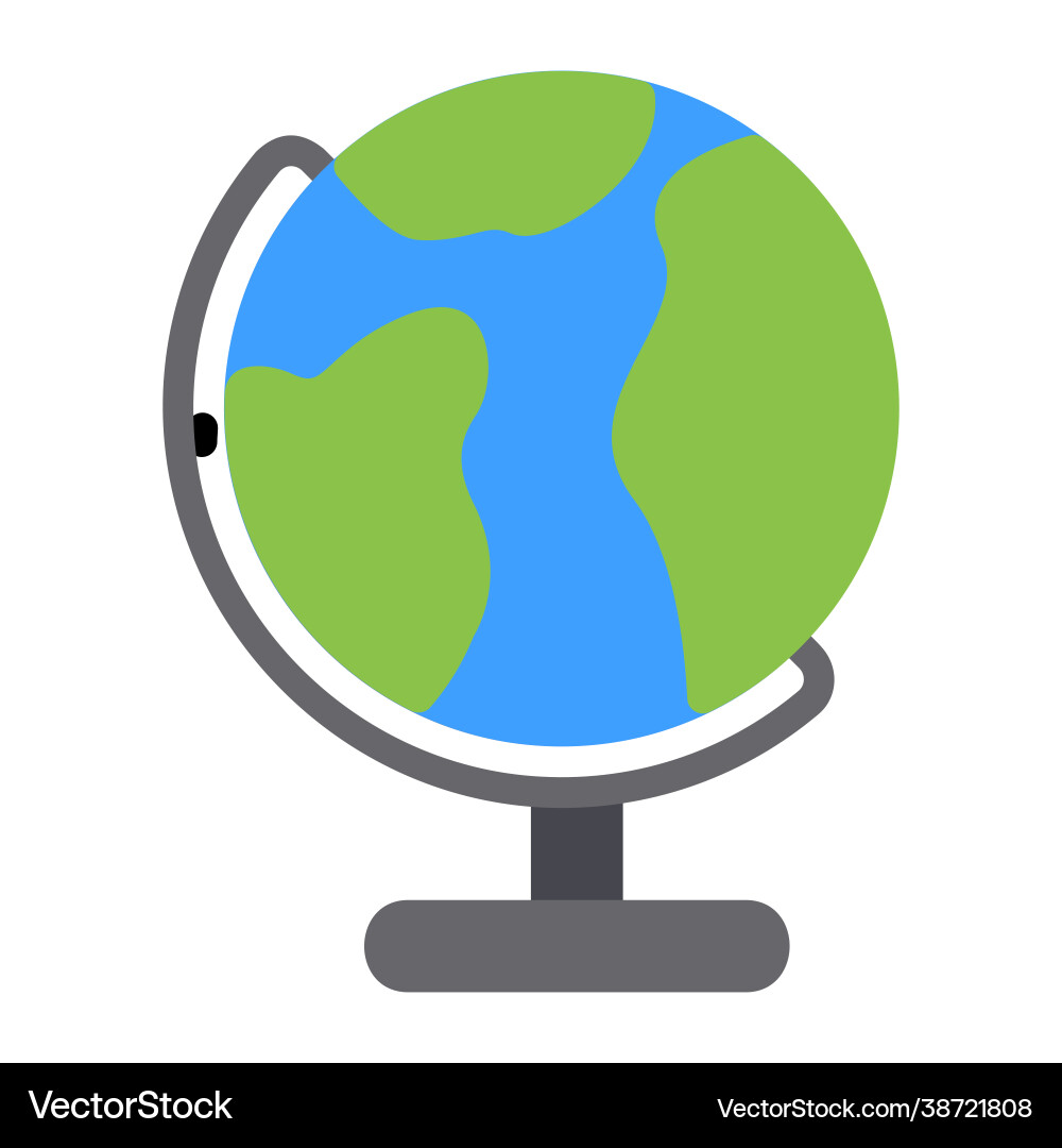 Globe icon in flat style for any projects Globe icon in flat style for any projects vector image