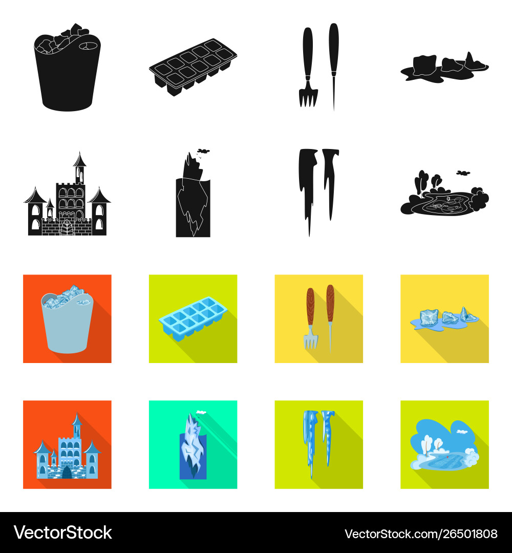 Isolated object texture and frozen icon vector image