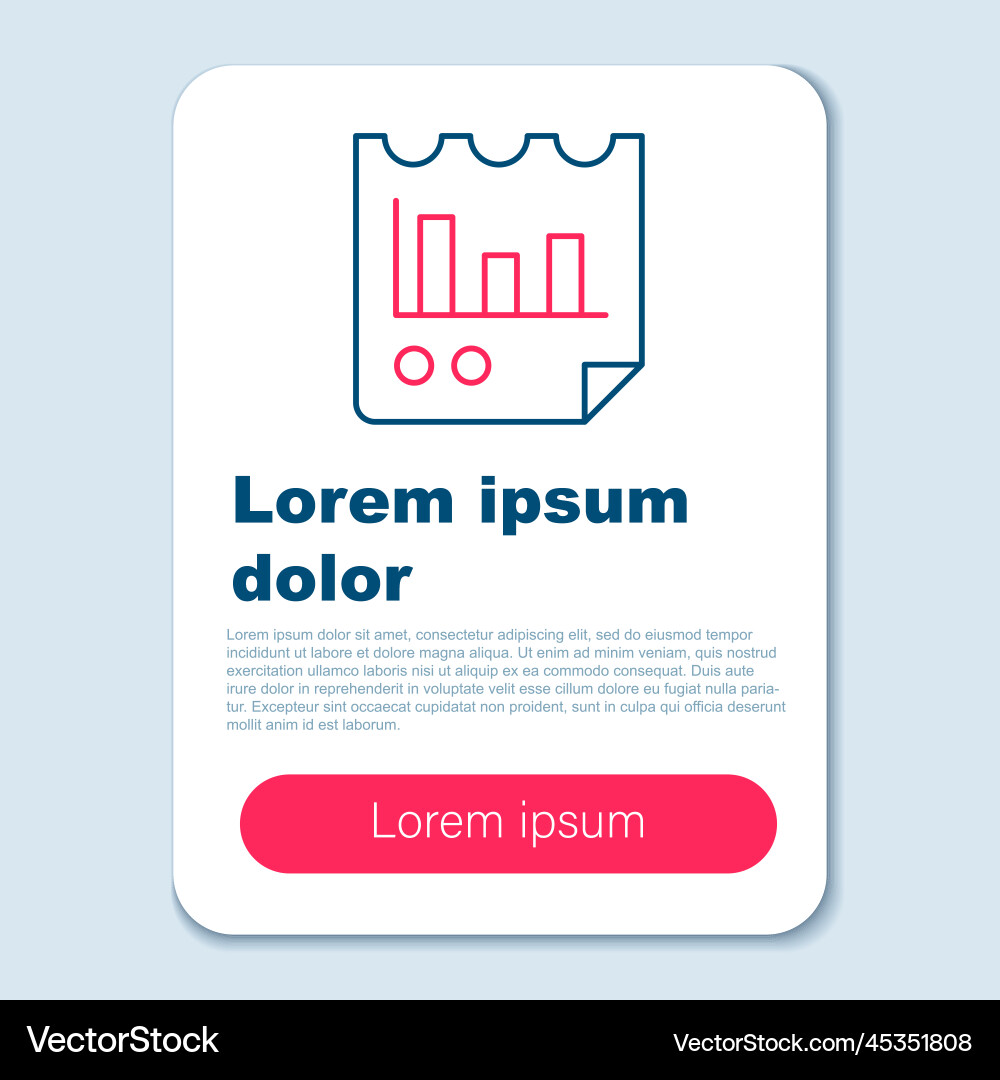 Line document with graph chart icon isolated vector image