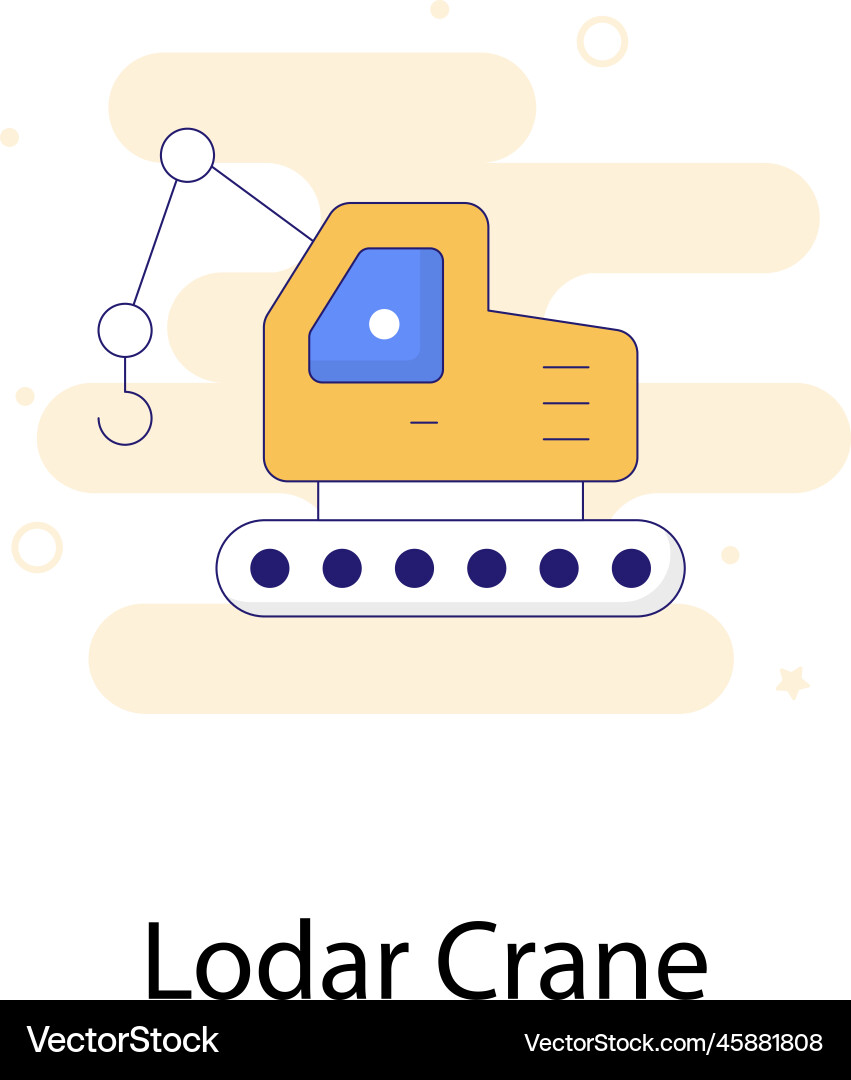Loader crane fill outline with background Loader crane fill outline with background Vector Image