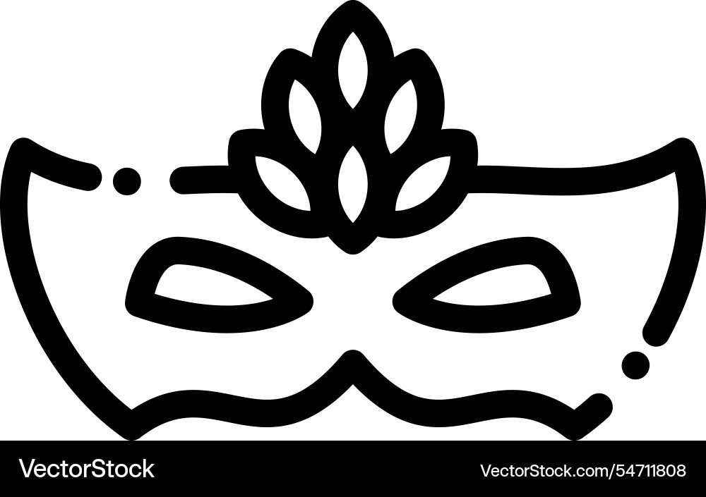 Mass icon thin linear style design isolated Mass icon thin linear style design isolated vector image