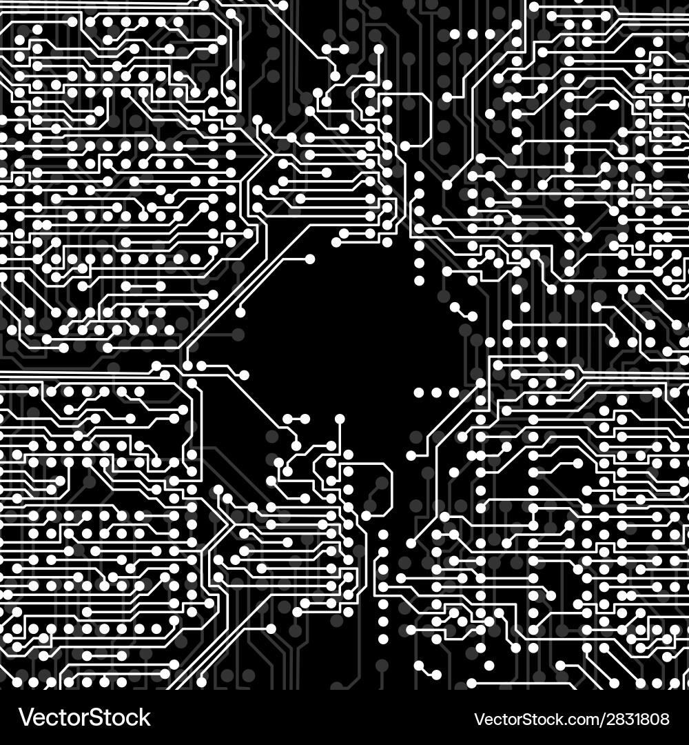 Microchip Circuit Background vector image
