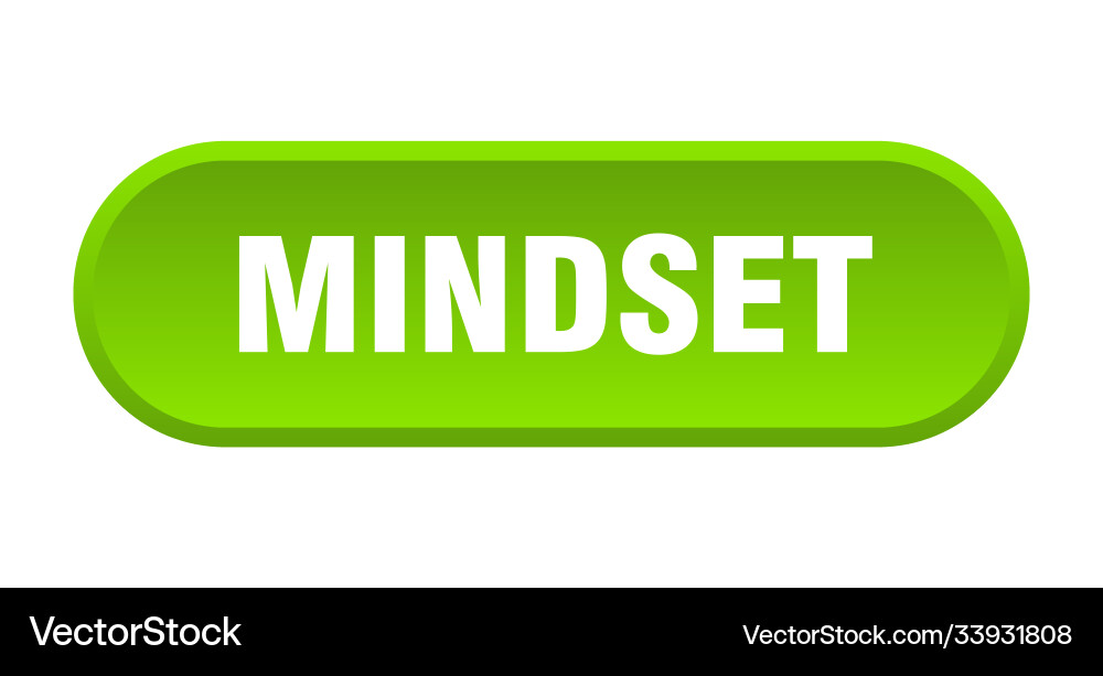 Mindset button rounded sign on white background vector image