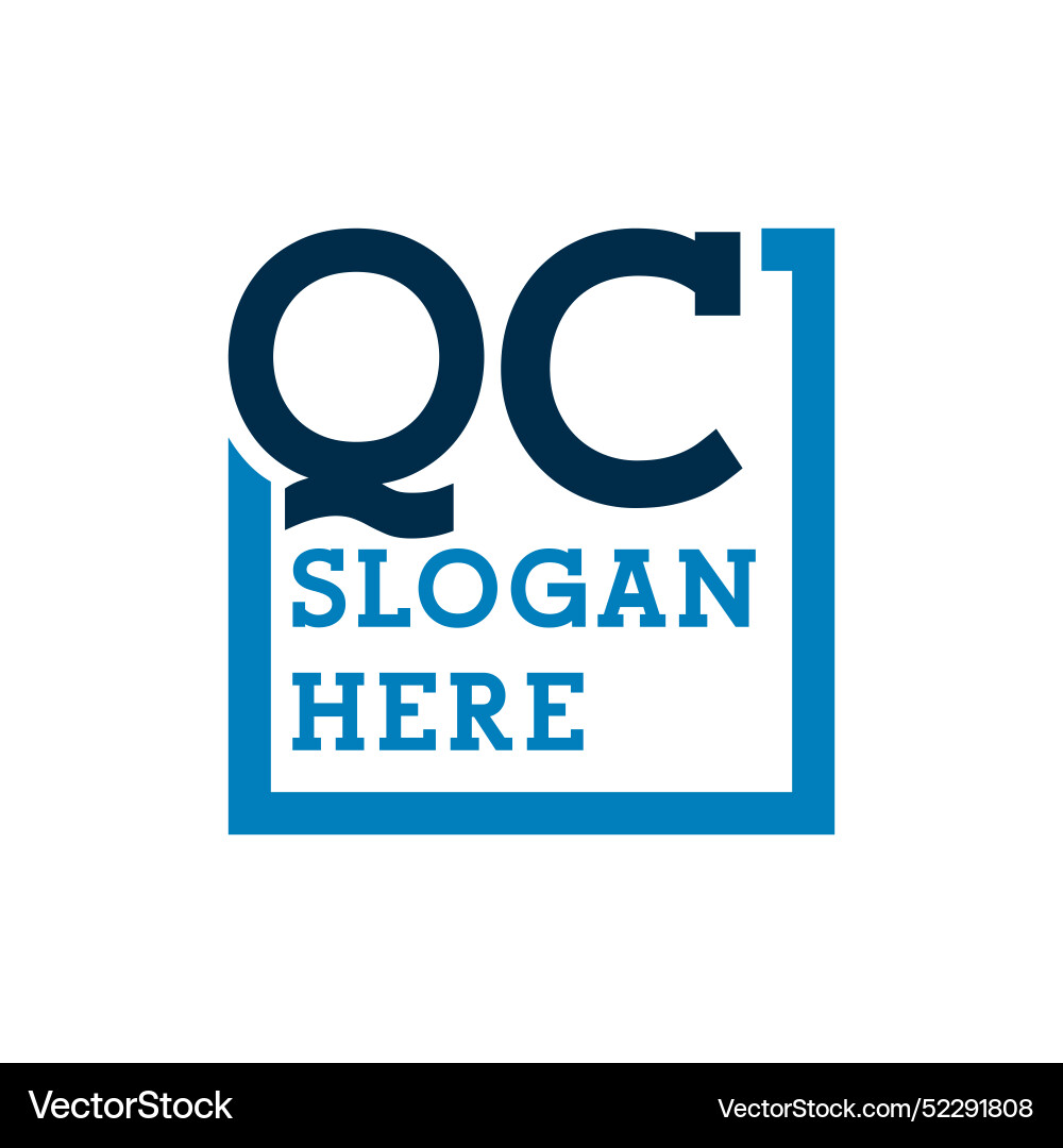 Minimale Initialen Logo Buchstaben q und c qc initial Minimale Initialen Logo Buchstaben q und c qc initial Vektorbild