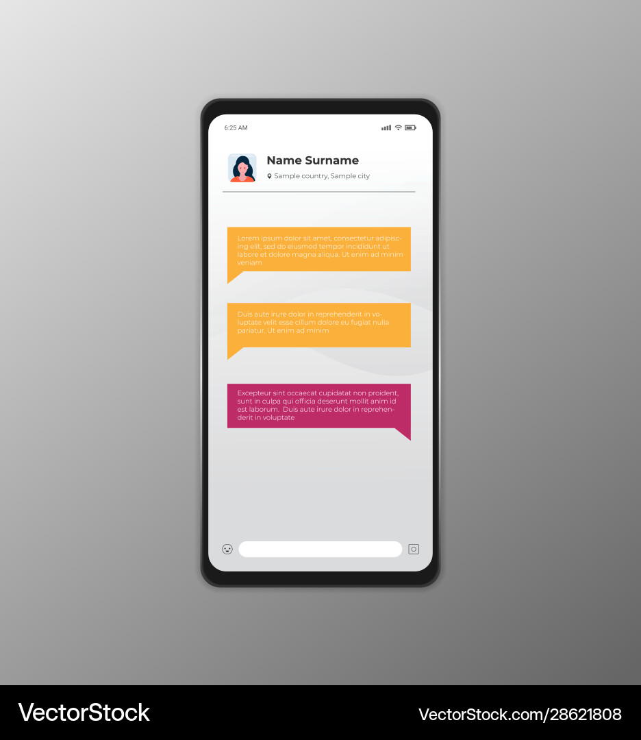 Mobile Anwendungsschnittstelle live chat ui ux gui Mobile Anwendungsschnittstelle live chat ui ux gui vektorbild