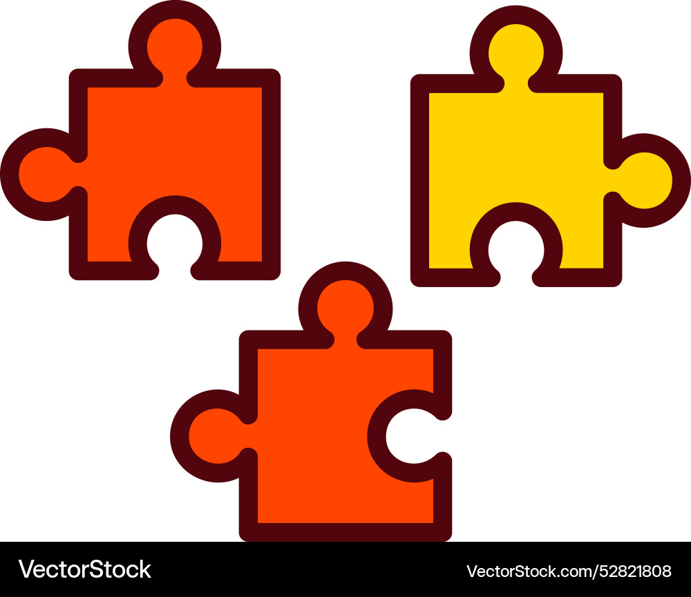 Puzzle game icon design Vector Image