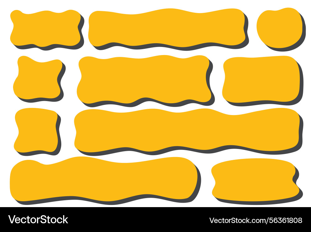 Rectangle shapes organic textbox frame Rectangle shapes organic textbox frame vector image