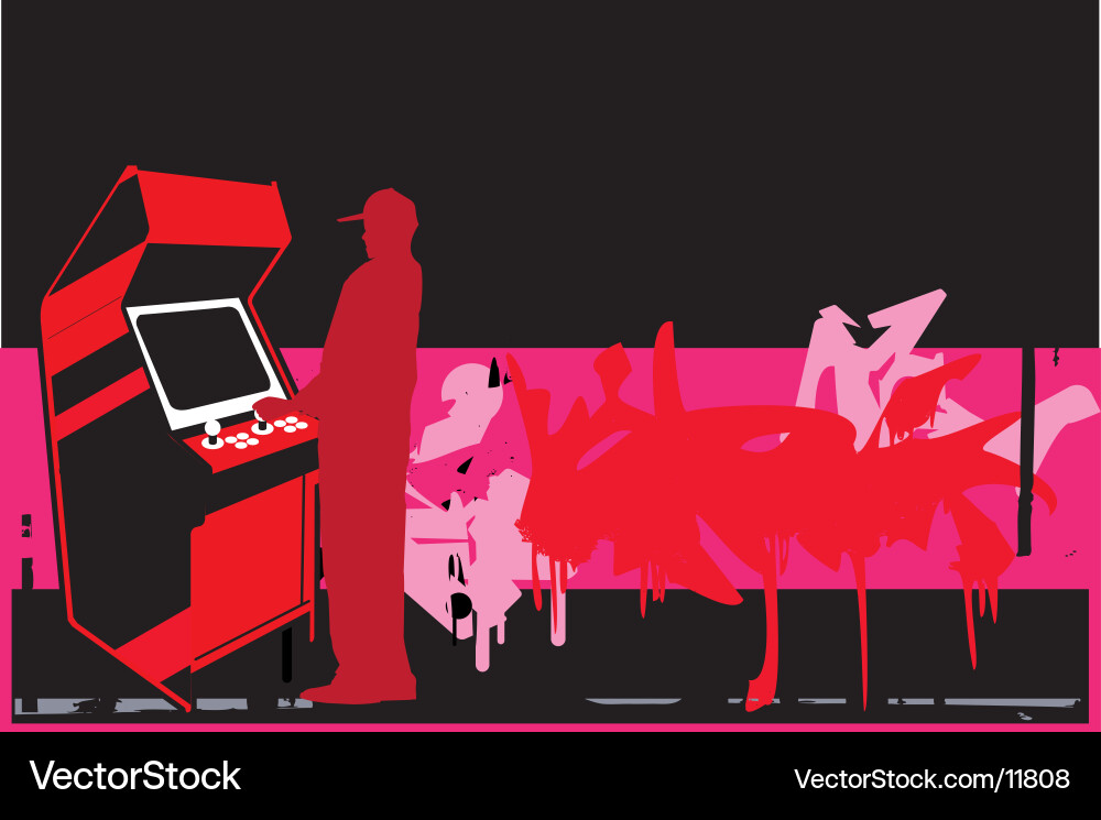 Retro Arcade Player vector image