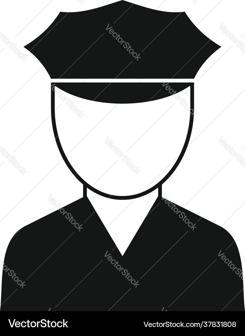 Security service guard icon simple style Security service guard icon simple style vector image