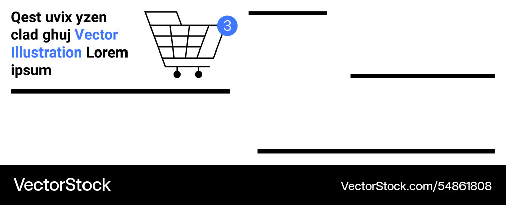 Shopping cart with notification badge Shopping cart with notification badge Vector Image