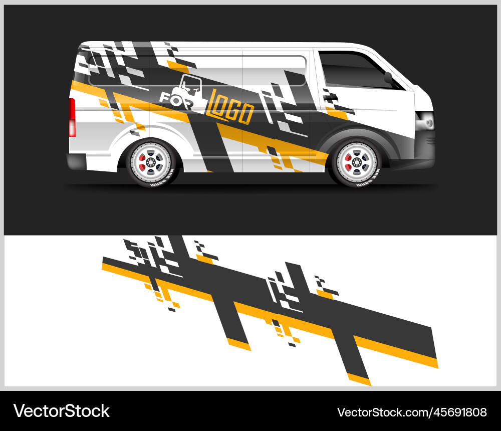 Stripe racing background for vehicle wrap design Vector Image