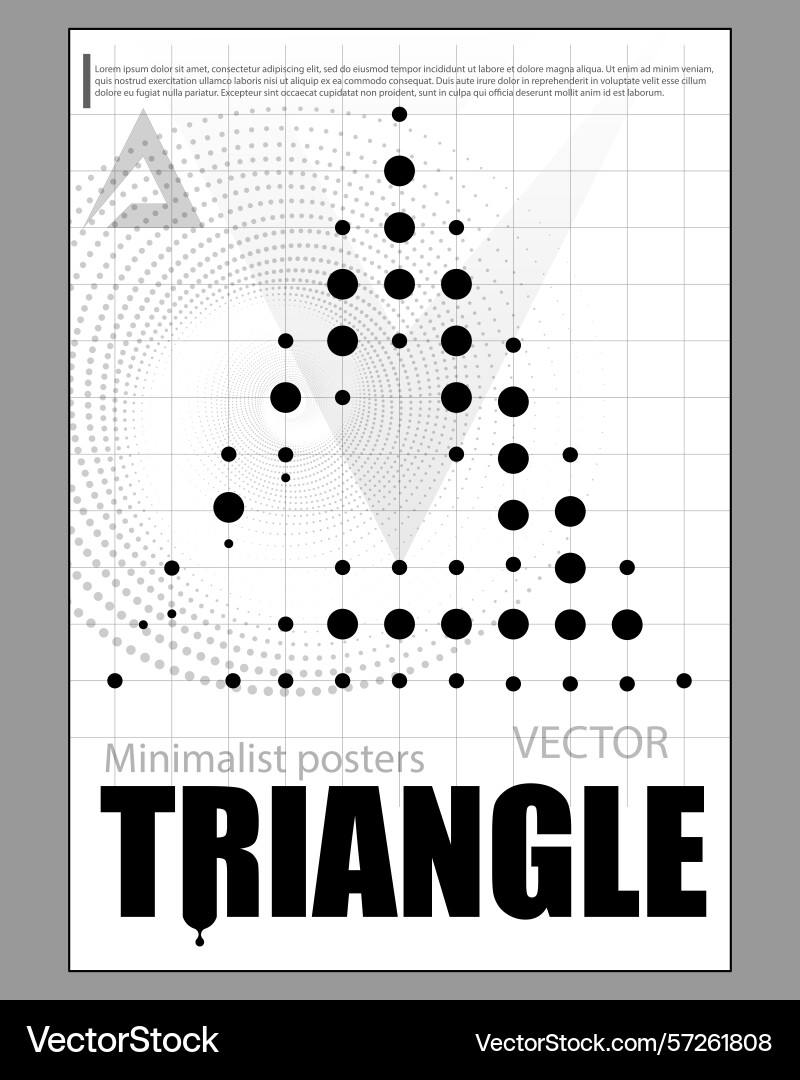 Triangle shape with dotted pattern vector image
