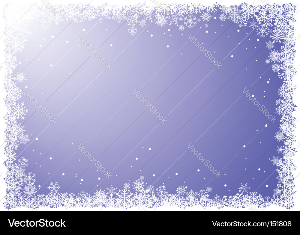 Winter Snowflake Frame Vector Image