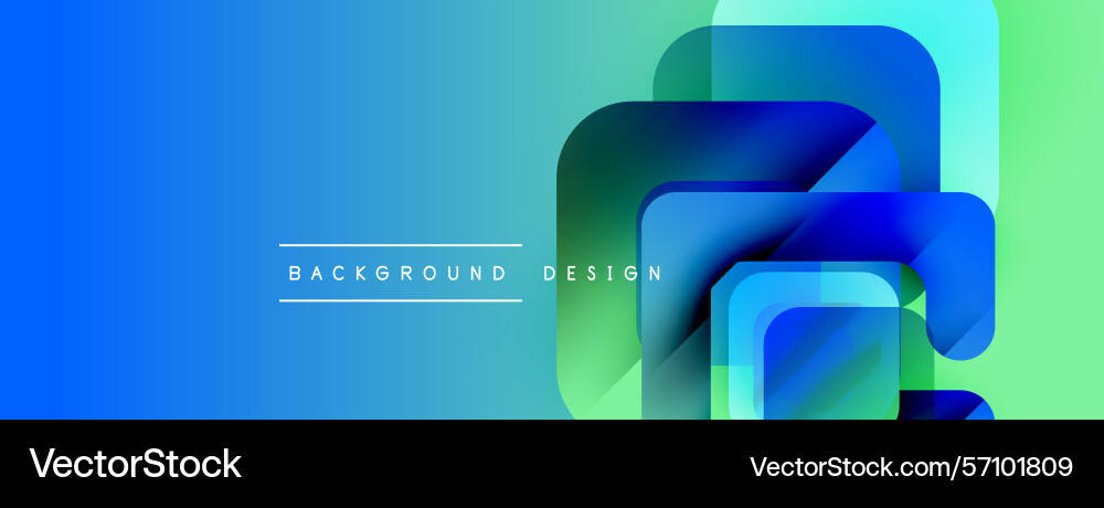Abstract geometric shapes overlap creating Vector Image