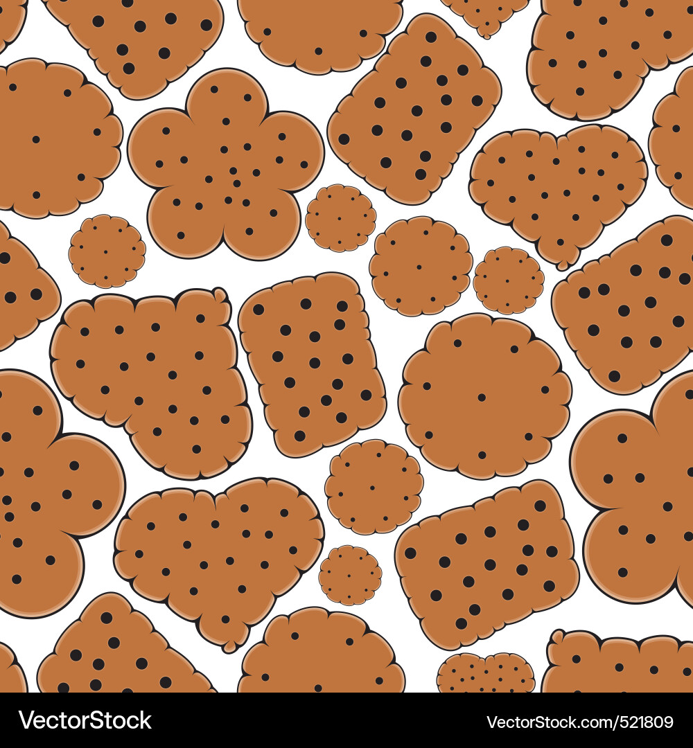 Chocolate Cookie Pattern Vector Image