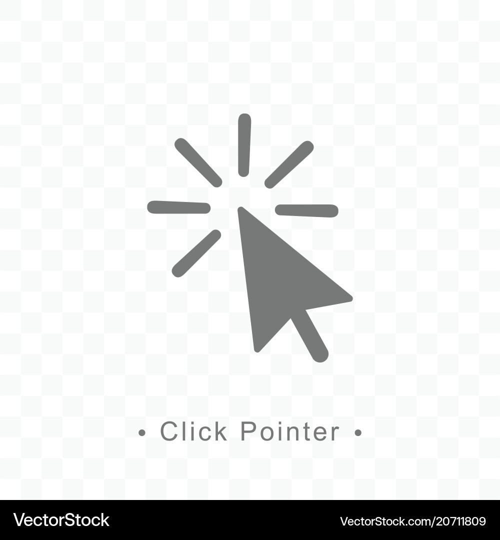 Click Pointer Icon - Transparent vector image