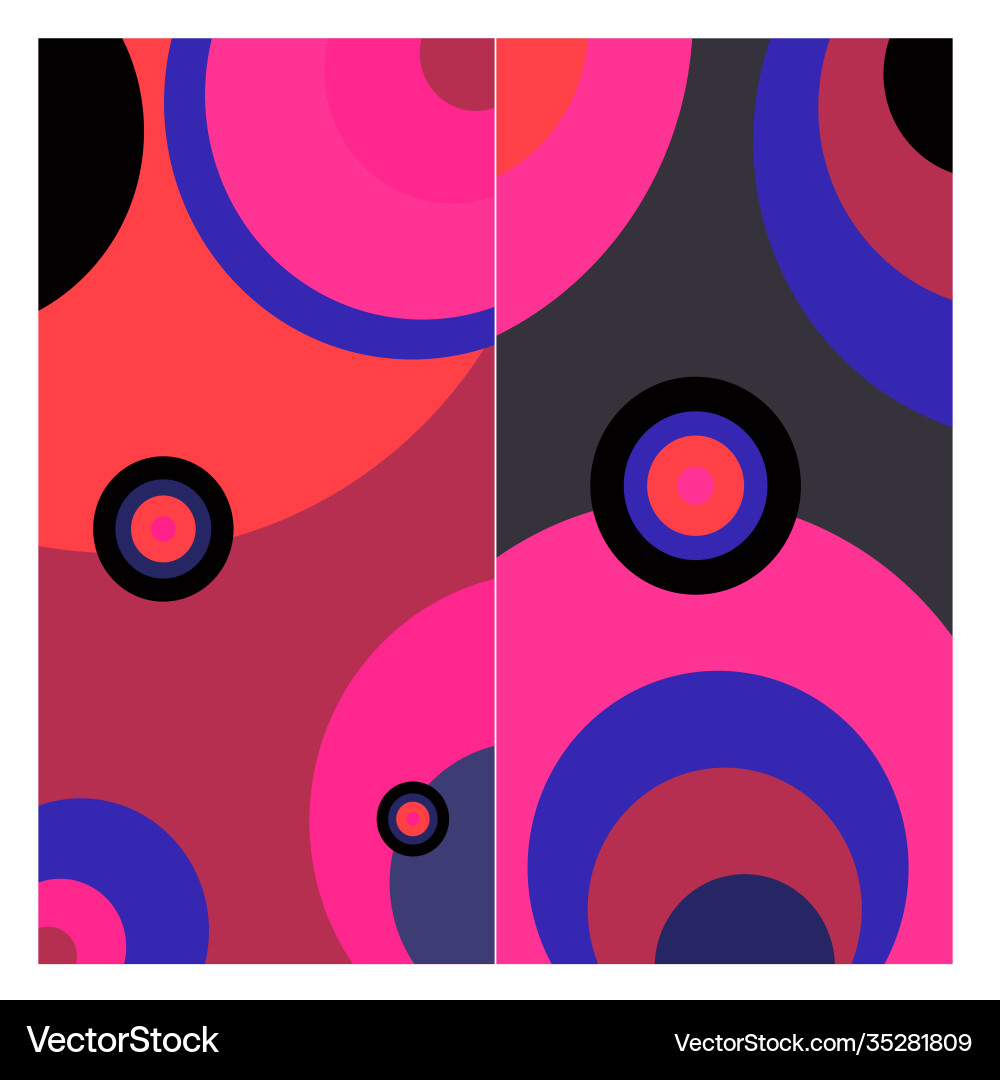Colorful geometric and curve background pattern vector image