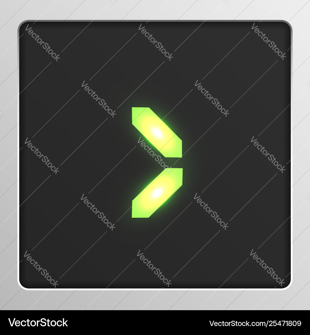 Digital character set typeface on a screen Digital character set typeface on a screen vector image
