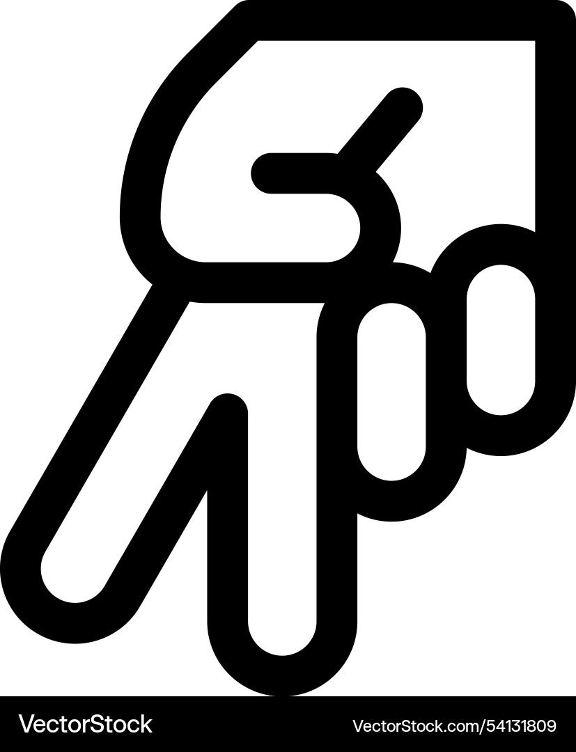 Hand signal icon thin linear style design Vector Image