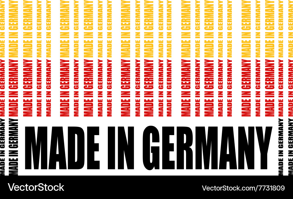 Made in germany text and bar code from same words vector image