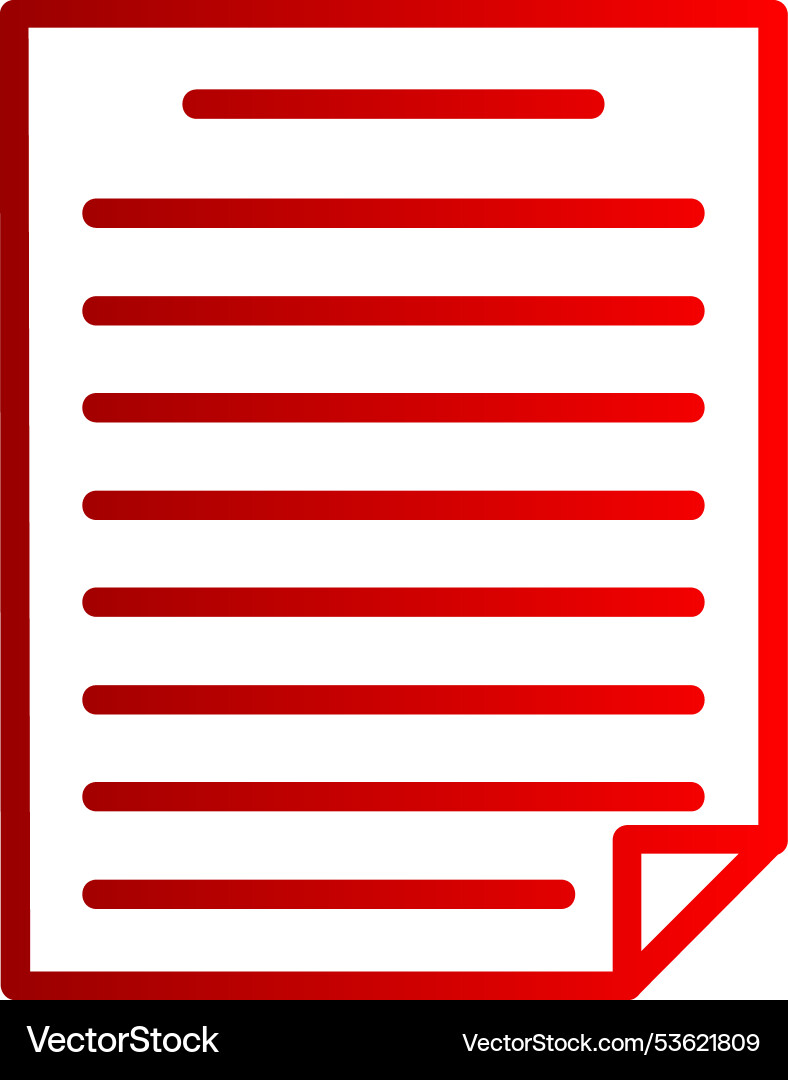 Memo line gradient icon vector image