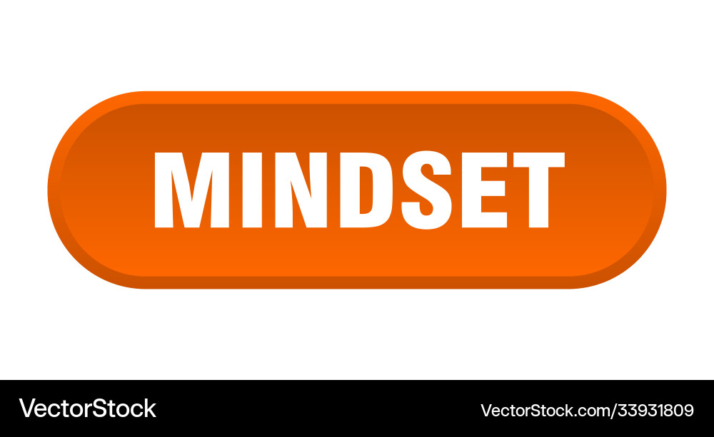 Mindset button rounded sign on white background Vector Image