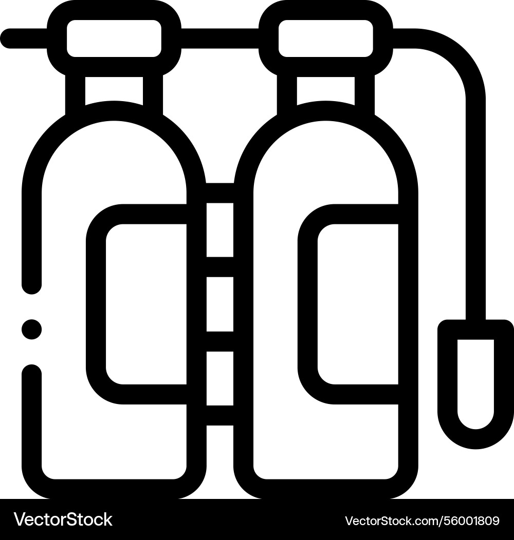 Oxygen icon thin linear style design isolated Oxygen icon thin linear style design isolated vector image