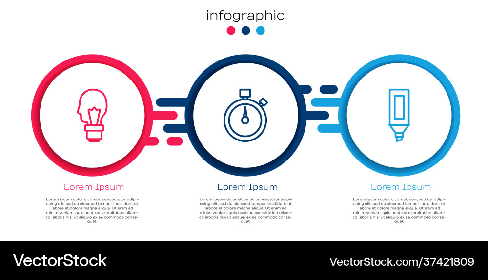 Set line light bulb with concept idea Vector Image