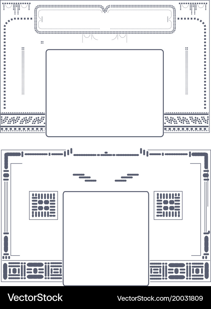 Set of decorative border frames vector image