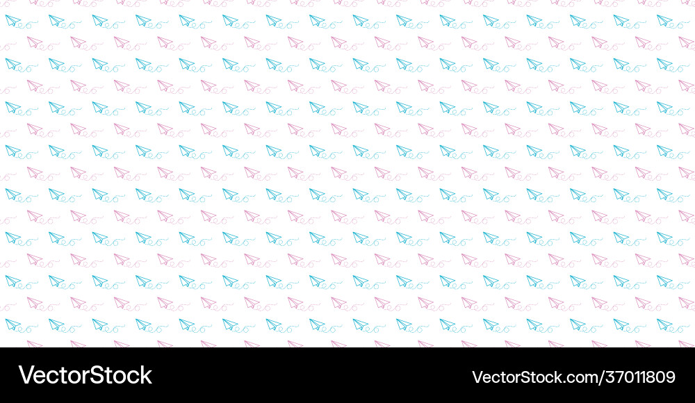 Simple paper plane seamless repeat pattern Simple paper plane seamless repeat pattern vector image
