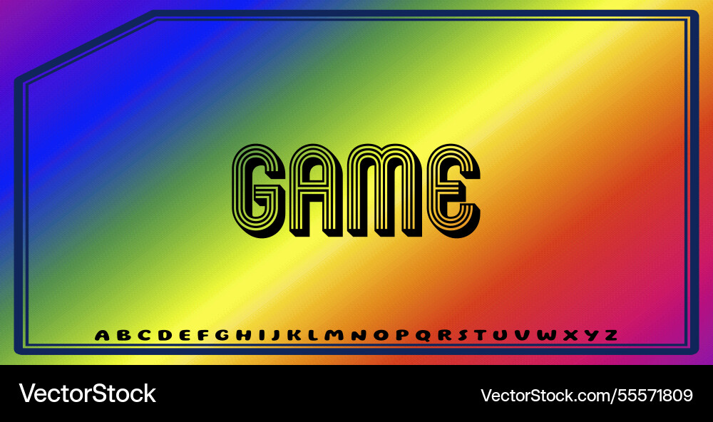Text effects with editable colors and abstract Vector Image