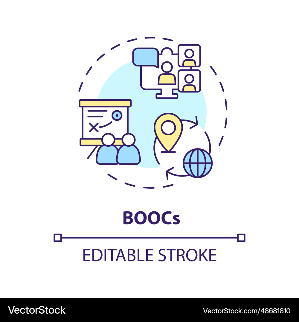 2d customizable colorful thin linear icon boocs 2d customizable colorful thin linear icon boocs Vector Image