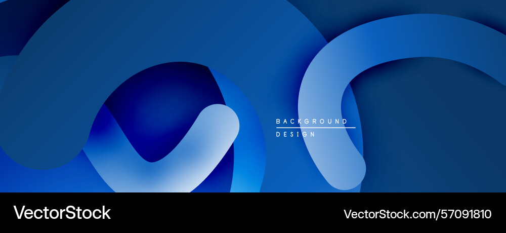 Abstract blue layers create dynamic composition Vector Image