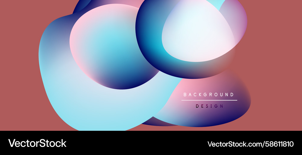 Abstract fluid shapes overlap creating vibrant Abstract fluid shapes overlap creating vibrant Vector Image