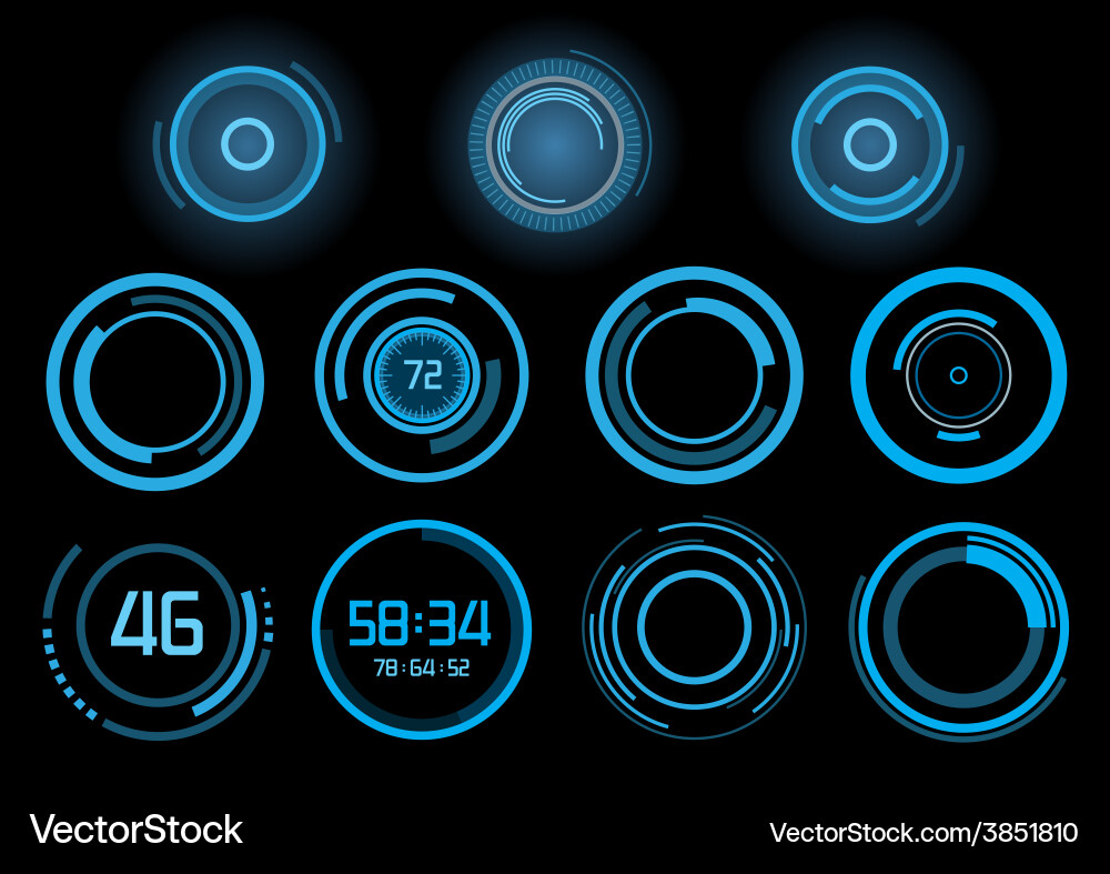Futuristic Display Elements vector image