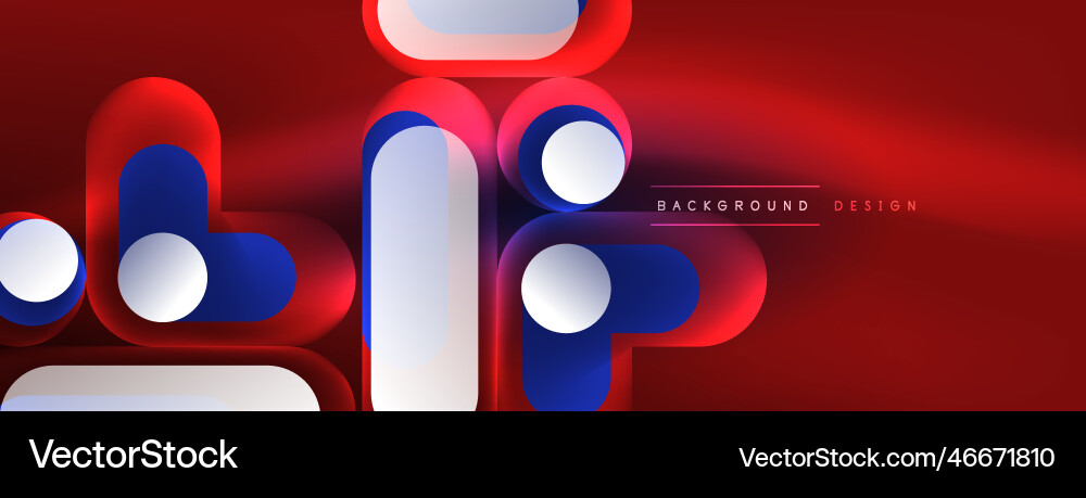 Glowing round shapes abstract background template Glowing round shapes abstract background template vector image