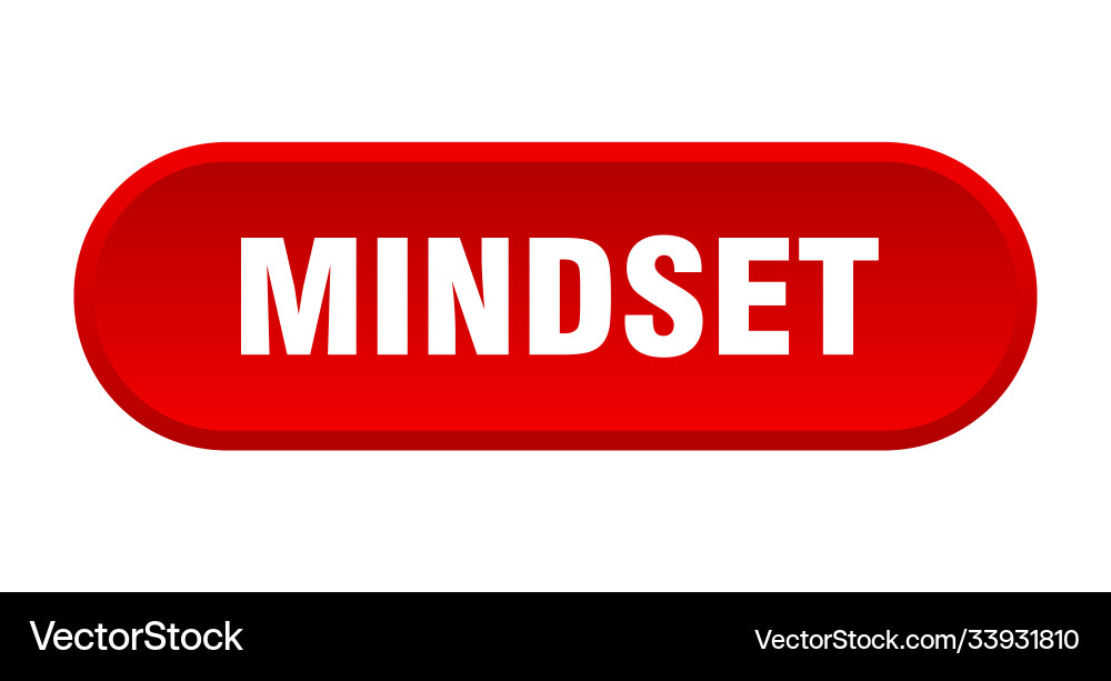 Mindset button rounded sign on white background Vector Image