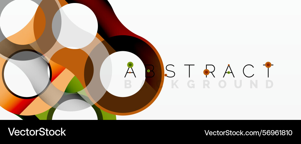 Modern design features overlapping circles warm Vector Image
