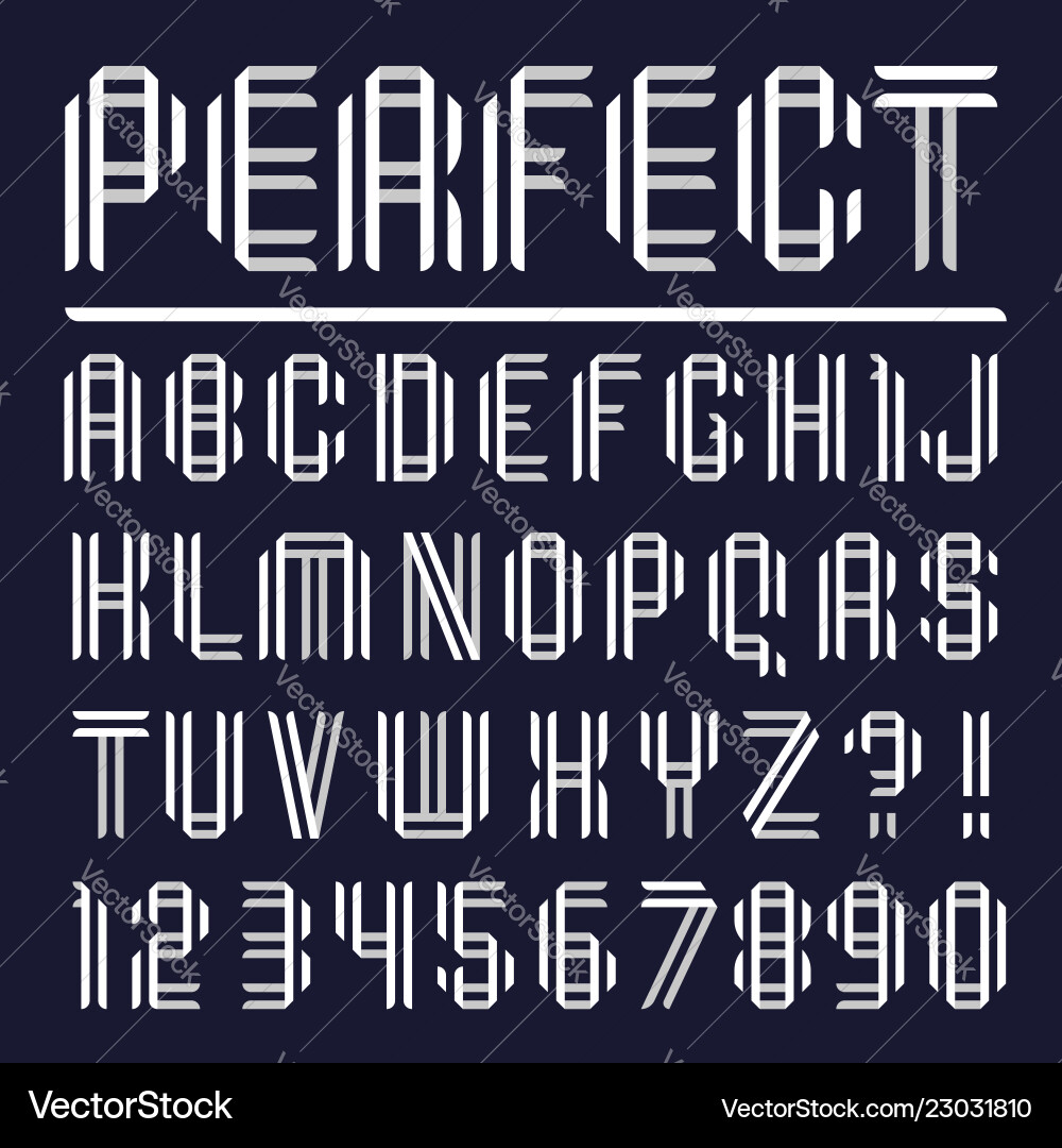 Modern font paper letters folded from black tape Modern font paper letters folded from black tape vector image