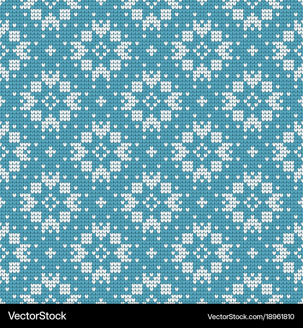 Nordic Knitted Pattern Vector Image