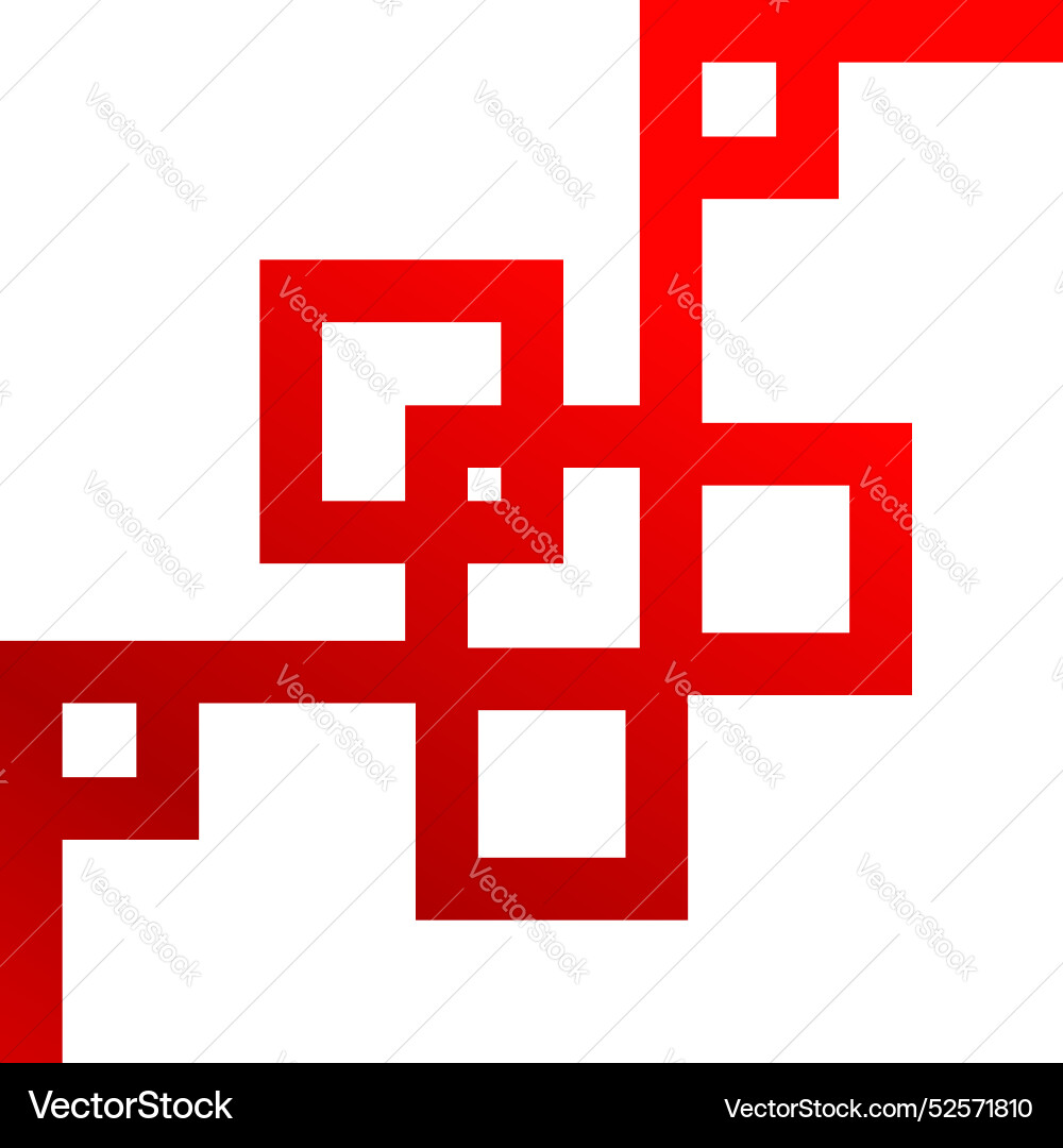Red gradient overlapping squares forming abstract Red gradient overlapping squares forming abstract vector image