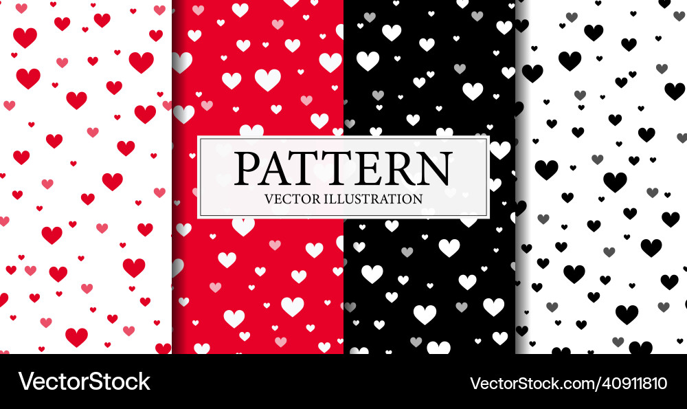 Set of 4 pieces holiday patterns in different Vector Image