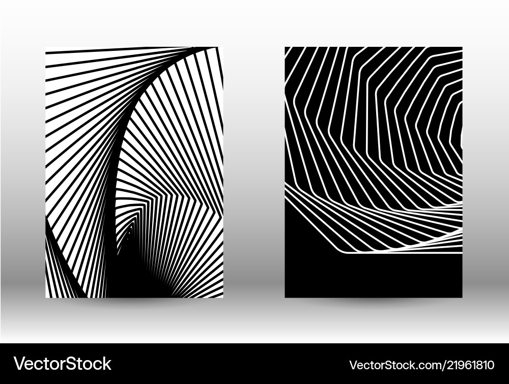 Set of abstract patterns with distorted lines Set of abstract patterns with distorted lines vector image