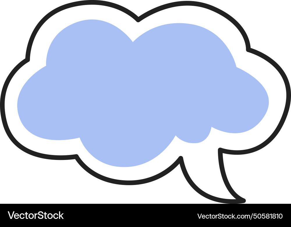 Speech bubble cloud doodle Royalty Free Vector Image